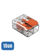 15 Conectores Automáticos Até 6,0MM 2 Polos 41A 221-612 - Wago 15 Conectores Automáticos Até 6,0MM 2 Polos 41A 221-612 - Wago