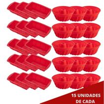 15 Conj Forma para Pães e Forma Espiral em Silicone Sortida 15 Conj Forma para Pães e Forma Espiral em Silicone Sortida