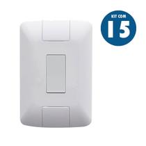 15 Conjunto Interruptor Simples Aria 4x2 Branco Tramontina