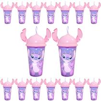 15 Copos Orelhas Angel Stitch Aniversário Infantil Lembrança 15 Copos Orelhas Angel Stitch Aniversário Infantil Lembrança