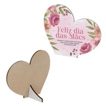 15 Coração MDF Lembrança Carinhosa Dia das Mães 15 Coração MDF Lembrança Carinhosa Dia das Mães