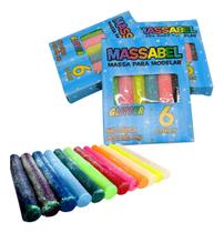 15 Cx Massinha De Modelar Glitter Lembrancinha Atacado