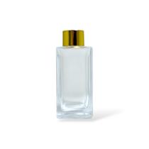 15 Frascos de Vidro 50ml Para Aromatizador com Tampa Dourada