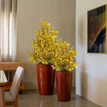 15 Galhos de orquídea flor artificial de qualidade e beleza exuberante Realistas para arranjos - DE8855