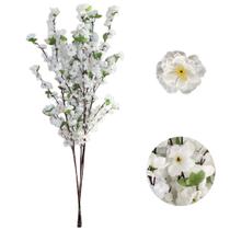 15 Galhos Flor Pessegueiro Cerejeira Artificial Cheia