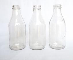 15 Garrafas Coquinho Lisa de Vidro 200ml (Leite de Coco)