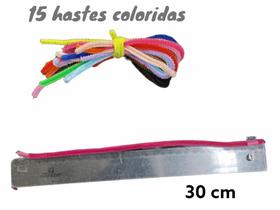 15 HASTES FLEXÍVEIS PARA COORDENAÇÃO MOTORA CHENILLE (limpador de cachimbo)