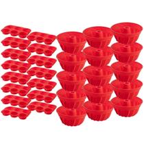 15 Jogo Formas Silicone Espiral 23,5cm e 6 Cupcake Sortida 15 Jogo Formas Silicone Espiral 23,5cm e 6 Cupcake Sortida