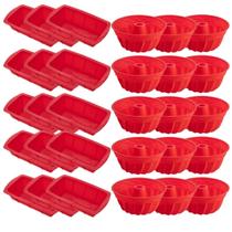 15 Jogo Formas Silicone Espiral 23,5cm e para Pães Sortida 15 Jogo Formas Silicone Espiral 23,5cm e para Pães Sortida