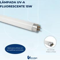 15 Lâmpadas Fluorescente Uv-A 15w