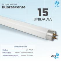 15 Lâmpadas Fluorescente Uv-A 15w