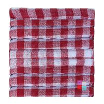 15 Panos De Chão Saco Alvejado Xadrez Vermelho Limpeza Geral 15 Panos De Chão Saco Alvejado Xadrez Vermelho Limpeza Geral