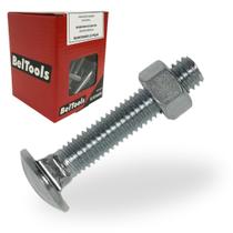 15 Parafuso Aço Carbono 8x100mm FRANCES C/ Porca Belenus