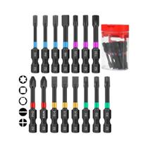 15 PCS Conjunto De Bits De Chave De Fenda Elétrica Magnética S2 Pontas Impermeáveis Antiderrapantes