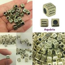 15 pçs Entremeios de signos dourado ABS 7MM p/ colar pulseira bijuteria brinco e artesanato