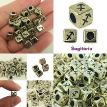 15 pçs Entremeios de signos dourado ABS 7MM p/ colar pulseira bijuteria brinco e artesanato