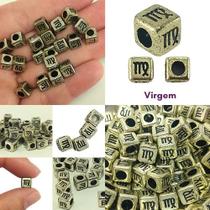 15 pçs Entremeios de signos dourado ABS 7MM p/ colar pulseira bijuteria brinco e artesanato