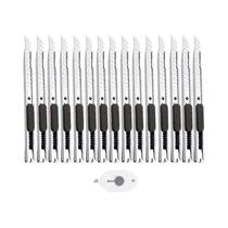 15 Peças De Faca Utilitária Retrátil Em Aço Inoxidável Com Lâminas De 9mm Para Cortes Domésticos