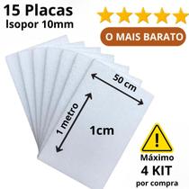 15 Placas de Isopor 10mm 100cm x 50cm x 1cm Forro - ECO ISO