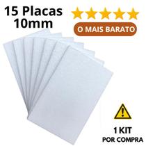 15 placas de isopor antichamas espessura 10mm (1cm) forro térmico acústico EPS