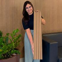 15 Placas Revestimento de Parede Efeito Ripado com Cola Dupla Face 90x16