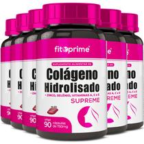 15 Potes Colageno Hidrolisado Supreme + Vitaminas 90 Cápsulas - Fitoprime