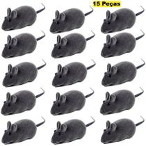 15 Ratos Ratinho Vinil Veludo Maleavel Apito Brinquedo Gatos 15 Ratos Ratinho Vinil Veludo Maleavel Apito Brinquedo Gatos