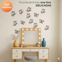 15 Recortes Borboleta MDF 3mm Preto - Minimalista & Moderno 15 Recortes Borboleta MDF 3mm Preto - Minimalista & Moderno