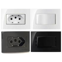 15 Tomada Embutir Móvel 3 Pinos 10a + 15 Interruptor Simples