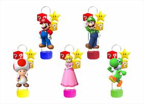 15 tubetes 13cm para doces Super Mario Bros