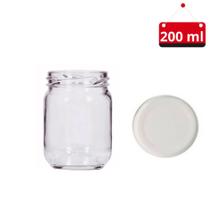 15 Un. Pote de vidro 200 ml com tampa e lacre
