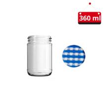 15 Un. Pote de vidro Andino 360 ml com tampa e lacre