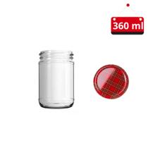 15 Un. Pote de vidro Andino 360 ml com tampa e lacre
