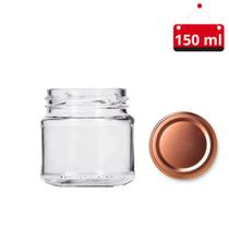15 Un. Pote de vidro Mini Belém 150 ml com tampa e lacre