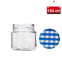 15 Un. Pote de vidro Mini Belém 150 ml com tampa e lacre