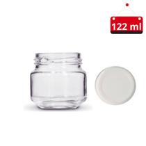 15 Un. Pote de vidro Pate de 122 ml com tampa e lacre