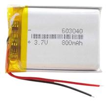 15 Unidade 603040 2 Fios 3,7v 800mah 6mm X 30mm X 40mm -