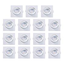 15 Unidade Spot Led De Embutir Quadrado Branco Frio 6500k 7w 15 Unidade Spot Led De Embutir Quadrado Branco Frio 6500k 7w