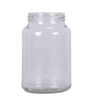 15 unidades de potes de vidro 600ml com tampa branca