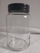 15 unidades de potes de vidro 600ml com tampa plástica