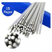 15 Varetas Solda Mágica Alumínio com fluxo interno Baixa Temperatura Barra Ferro Inox Metal 15 Varetas Solda Mágica Alumínio com fluxo interno Baixa Temperatura Barra Ferro Inox Metal