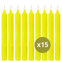 15 Velas Amarelas Oxum Iansã Iemanjá Vela Palito Amarela