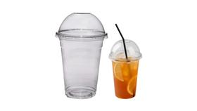 150 Copos c/ Tampa Furo Milkshake Açai BPA Free 350ml