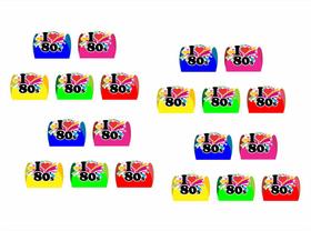 150 Forminhas Anos 80 colorido