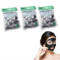 150 Máscaras Compactas Desidratadas Facial de Carvão e Bambu 150 Máscaras Compactas Desidratadas Facial de Carvão e Bambu