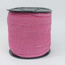 150 metros Elástico Lurex 7mm Rosa Pink 3551 150 encadernação