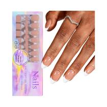 150 Peças De Unhas Postiças Francesas Em Formato Coffin Almond, Removíveis, Acrílicas, Reutilizáveis