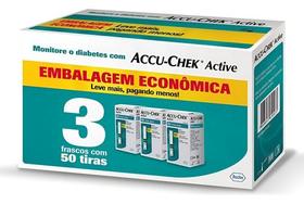 150 Tiras Accu-chek Active Controle De Glicemia 3x50 Tiras 150 Tiras Accu-chek Active Controle De Glicemia 3x50 Tiras