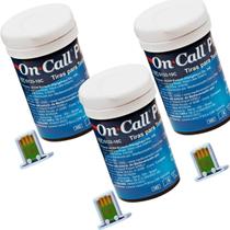 150 Tiras Medir Glicose On Call Plus 2 Fitas Medir Glicemia Azul
