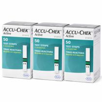 150 Tiras Para Medição De Glicose Accu Chek Active 3x50 unidades 150 Tiras Para Medição De Glicose Accu Chek Active 3x50 unidades